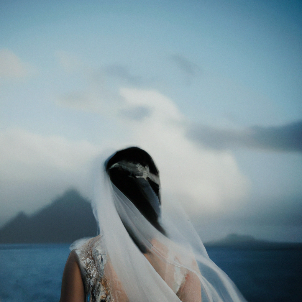 Éditorial mariage en Polynésie avec voile et brise marine