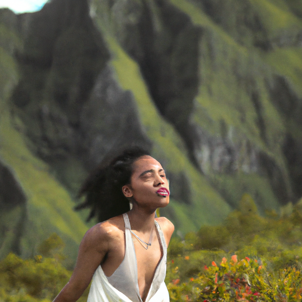 Portrait lumineux à La Réunion avec fond épuré